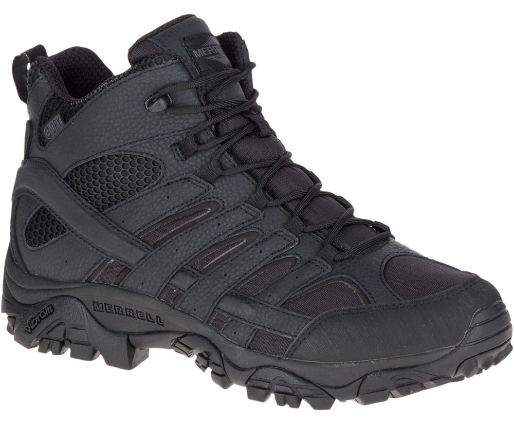 Merrell Boots Black - Moab 2 Mid Tactical Waterproof - Womens 73NHDQSAF